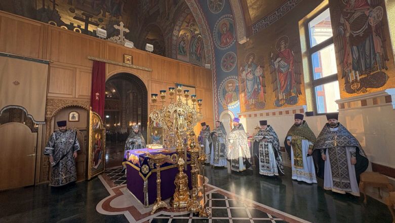 АРХИМАНДРИТ СЕРГИЙ (БРИЧ) СОВЕРШИЛ БОЖЕСТВЕННУЮ ЛИТУРГИЮ ПРЕЖДЕОСВЯЩЕННЫХ ДАРОВ В КАФЕДРАЛЬНОМ СОБОРЕ РОЖДЕСТВА ХРИСТОВА Г.СОЛИГОРСКА